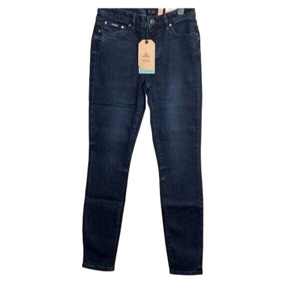 NWT prAna Sienna Mid Rise Flattering Fit Stretch Cotton Skinny Jean 10 / 30 Blue - Picture 2 of 15